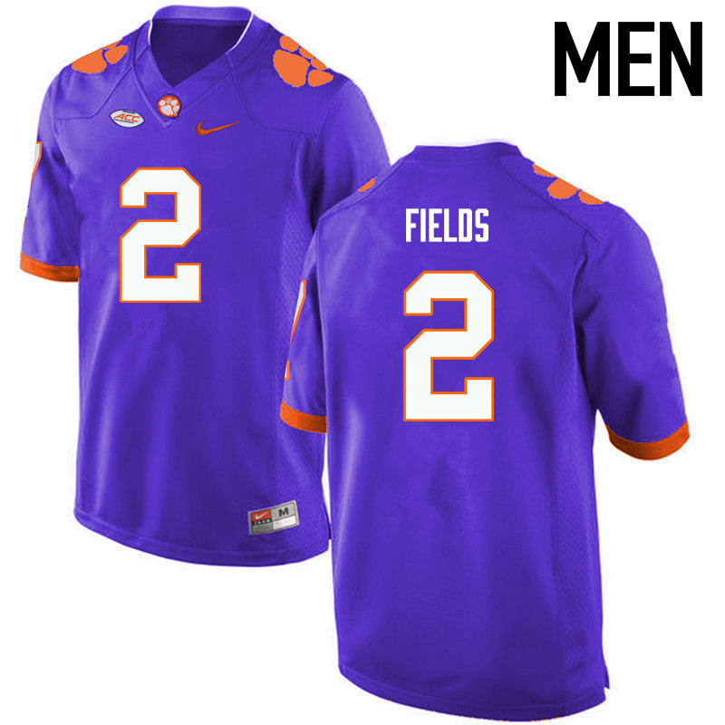 Men Clemson Tigers #2 Mark Fields College Football Jerseys-Purple